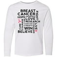 thumbnail image 3 of Inktastic Breast Cancer Awareness Month Saying Long Sleeve Youth T-Shirt, 3 of 5