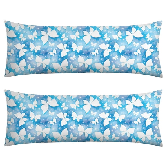 Butterfly Body Pillow Cover - Soft & Breathable, Hidden Zipper, 20"x54", Floral & Tropical Butterfly Print - Perfect Gift for Butterfly Lovers, Side Sleepers & Aesthetic Decor