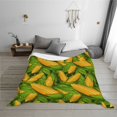 thumbnail image 7 of Salouo Fresh Corn 1 Print Throw Blanket Gifts for Women Men Soft Flannel Blanket for Home Living Room Decor Bedroom Blanket Gifts for Mom Dad -80"x60", 7 of 7