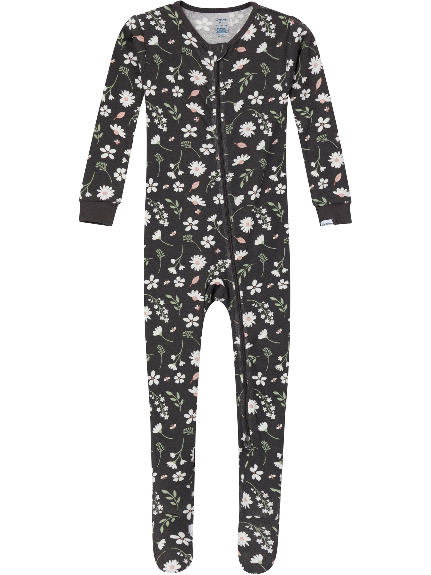 Gerber Baby and Toddler Neutral 2-Way Zipper Footed Unionsuits, 4-Pack, 0/3 Months - 5T