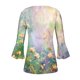 thumbnail image 4 of Fiudx Camisas para Mujer Camiseta Estampada a La Moda para Mujer, Blusa con Mangas 3/4, Camisetas Informales con Cuello En V, 4 of 5