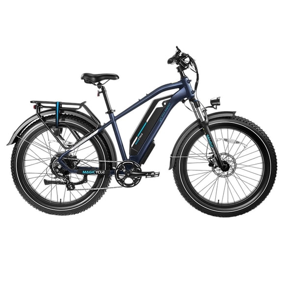 Magicycle Cruiser Pro Step-Over Electric Bike, 750W Motor, 52V 20Ah Battery, 26*4 inch Fat Tires, 28mph Max Speed, 100 Miles Range, Blue