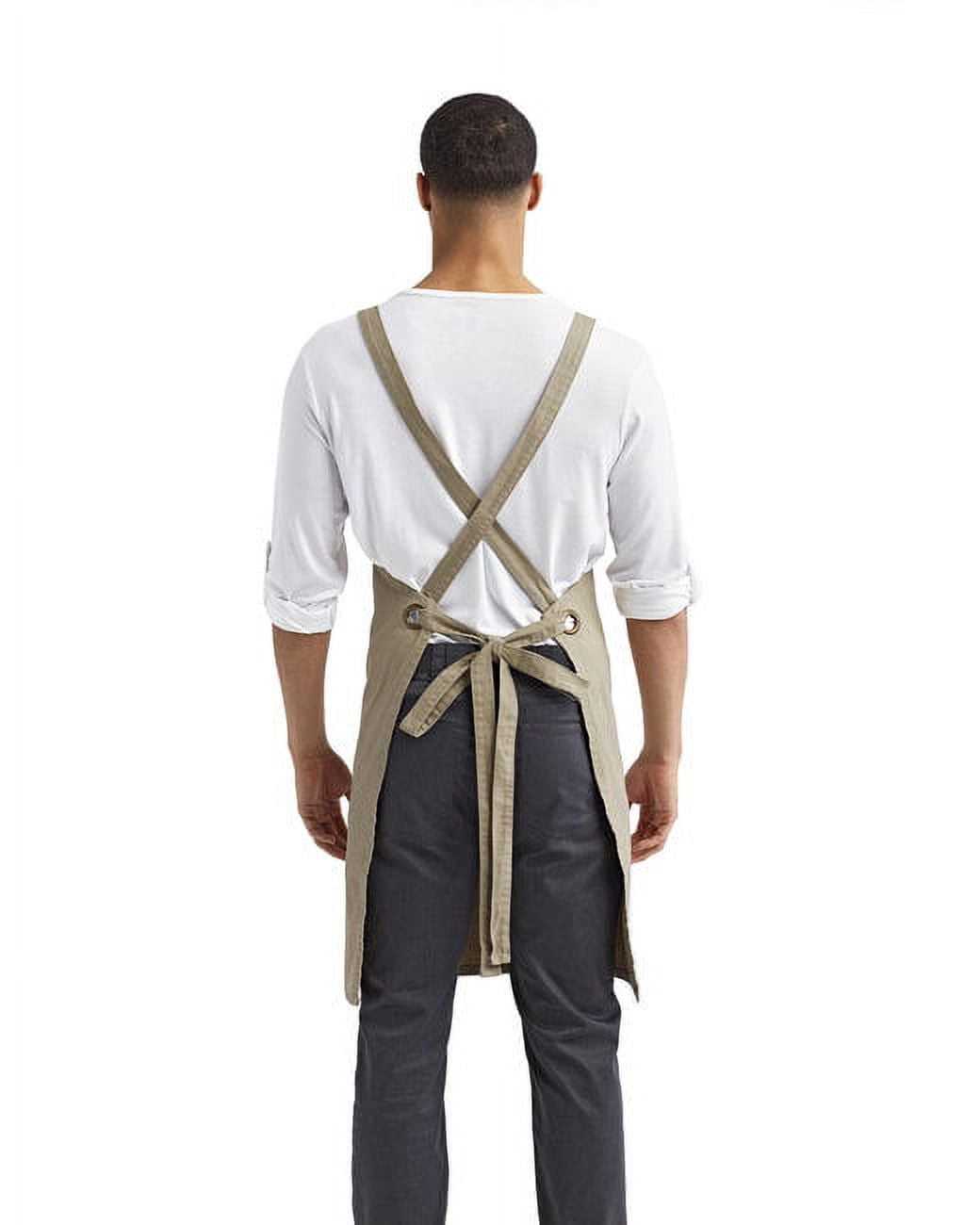 Artisan Collection by Reprime RP129 Cross Back Barista Apron with Pocket-Khaki