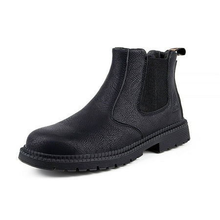 

Ediodpoh Couples All Seasons Fashion Leather Knob Thick Soled Labor Protective Shoes Boots Men s And Women s Work Shoes Mens Shoes Black 11.5