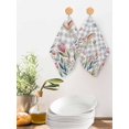 thumbnail image 2 of Easter Kitchen Dish Towels for Drying Dishes Set of 4, Spring Rabbit Butterfly Botanical Florals Grey Plaid Waffle Weave Microfiber Hand Tea Bathroom Towels Quick Dry & Absorbent Towel 12x12, 2 of 7