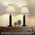 thumbnail image 2 of Empire Lamp Shades Set of 2, Gray Large Lamp Shades for Table Lamps Floor Lamps, 6" Top x 16" Bottom x 10.8" High, Natural Linen Lampshades Replacement, Include Spider, Harp Holders, Easy Assembly, 2 of 16