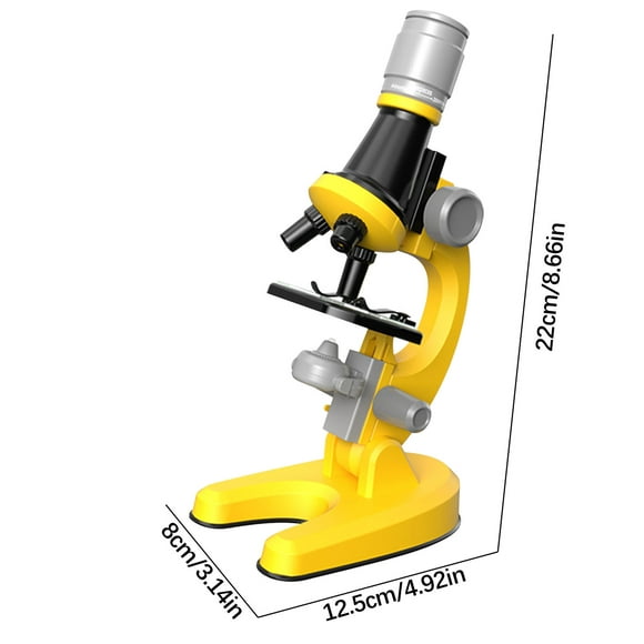 jovati Childrens Early Education Biological Science HD 1200X Microscope Toys Primary School Childrens Experimental Equipment