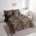 thumbnail image 3 of Homewish Twin Size 7-Piece Abstract Zebra Print Microfiber Comforter Set, 3 of 8