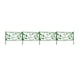 thumbnail image 2 of Paneles de valla de estacas de plástico para jardín paquete de 4 | Borde verde decorativo para macizos de flores, caminos, bordes | Resistente a la intemperie, plegable, portátil | 13.77"x6.88" Cada, 2 of 8
