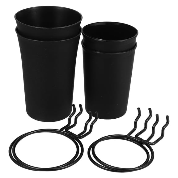 DINHEAROM 4Pcs Black Pegboard Baskets and Bins for Garage Wall Tool Parts Storage