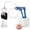 Blue, variant on LeLuv® Maxi Penis Pump w/ Blue Handle, Clear Hose | Donut | 9" x 2.00" Vibrating Cylinder