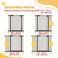 thumbnail image 4 of PawHut 30 Inch High Pet Gate, Dog Gate for Stairs, 29"-39.4" Width, 4 of 9