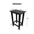 thumbnail image 3 of HDPE Patio Bar Set, Outdoor Bar Stools, Weather Resistant, for Poolside, Garden, Yard, Balcony (Black, 2 Piece), 3 of 5