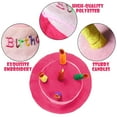 thumbnail image 5 of Novelty Place Pink Plush Happy Birthday Cake Hat - Adult Size Fancy Dress Party Hats Party Favors Costume Accessories, 5 of 8