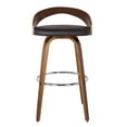thumbnail image 4 of Armen Living Sonia Modern Faux Leather Counter Stool in Brown, 4 of 5