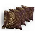thumbnail image 5 of Ambesonne Mandala Throw Pillow Cover 4 Pack, Vintage, 24", Burgundy Yellow, 5 of 7