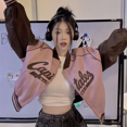 thumbnail image 1 of -chaquetas de béisbol Vintage para mujer, ropa de calle de los años 2000, Chaqueta corta de estilo coreano, Hip Hop con cremallera, abrigo Bomber estético de otoño, 1 of 5