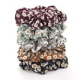 thumbnail image 4 of 5PCS Multicolor Floral Hair Ties Durable Elastic Ponytail Holders for Women, Creative Chiffon Hair Accessories with Seamless & Stable Design, 4 of 4