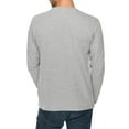 thumbnail image 2 of Big Size Brooklyn Spellout Graphic Long Sleeve Crewneck Tee - Heather Grey 2XL, 2 of 4