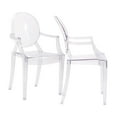 thumbnail image 2 of Modway Casper 18.5" Polycarbonate Plastic Dining Armchairs in Clear (Set of 2), 2 of 4