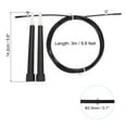 thumbnail image 2 of Unique Bargains Speed Jump Rope Adjustable Speed Skipping Rope with Storage Bag and Spare Parts Black 2 Set, 2 of 6