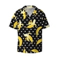 thumbnail image 4 of Salouo Banana Pattern Cuban Collar Shirts for Men Button-Down Shirt Men's Short Sleeve Shirts Hawaiian Shirts Casual Shirts -4X-Large, 4 of 6