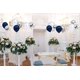 thumbnail image 4 of Globos de confeti azul marino y plateado, 50 piezas de tamaño metálico de 12 pulgadas, 4 of 5