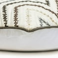 thumbnail image 4 of The HomeCentric Decorative Pillow Cases White Pack of 2, 16"x16" (40x40 cm) Cotton Chevron, Embroidery, Pearl & Hand Embroidery Throw Pillow Cover For Sofa, Geometric Modern Style - Zig Zag Zest, 4 of 8