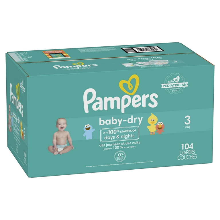Pampers Baby Dry Diapers Size 3, 104 Count (Select for More Options) 