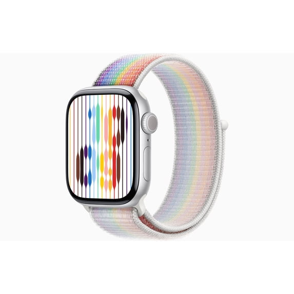 Restored Apple Watch Series 10 GPS 42mm Silver Aluminum Case with Pride Edition Sport Loop (Refurbished)