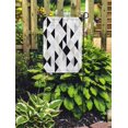 thumbnail image 2 of JSDART Geometric Abstract Triangles Black and White Pattern Rhombus Lines Dots Garden Flag Decorative Flag House Banner 12x18 inch, 2 of 2