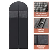 Plixio 60 Black Garment Bags Suit Bag for Hanging Clothes, Travel & Clothing Storage for Dresses, Suits - Closet Organizer