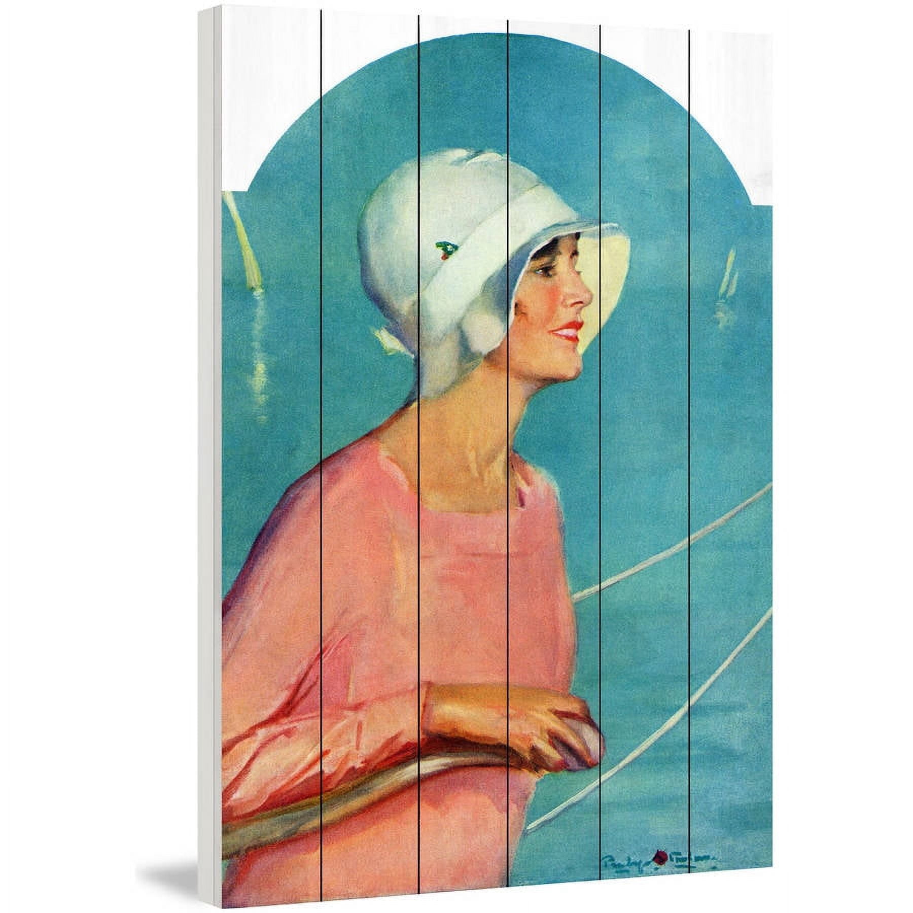 Marmont Hill "Sailing Attire" Painting Print on White Wood