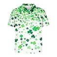 thumbnail image 6 of guisaled St Patricks Day Shirts Mens Short Sleeve Golf Shirt Button Henley Collared T Shirt Clover Graphic Casual Dressy Work Blouses Savings, 6 of 6