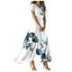thumbnail image 2 of WILLBEST Vestidos Casuales Vestido De Verano Para Mujer Vestido Vintage De Longitud Media Estampado Floral Manga Corta Cuello En V Primavera 727, 2 of 3