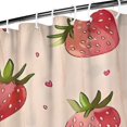 thumbnail image 3 of Strawberry Plants Fruit Heart Beige Pattern Shower Curtain 36"x72" ,Bathroom Decorative Shower Curtains Set with 12 Hooks,Modern Waterproof Washable Shower Curtain, 3 of 6