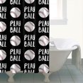thumbnail image 4 of Black Play Ball Baseball Pattern Shower Curtain 84"x72" ,Bathroom Decorative Shower Curtains Set with 12 Hooks,Modern Waterproof Washable Shower Curtain, 4 of 6