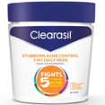 thumbnail image 1 of Pads limpiadores faciales Clearasil para acné persistente, 90 unidades, 1 of 8