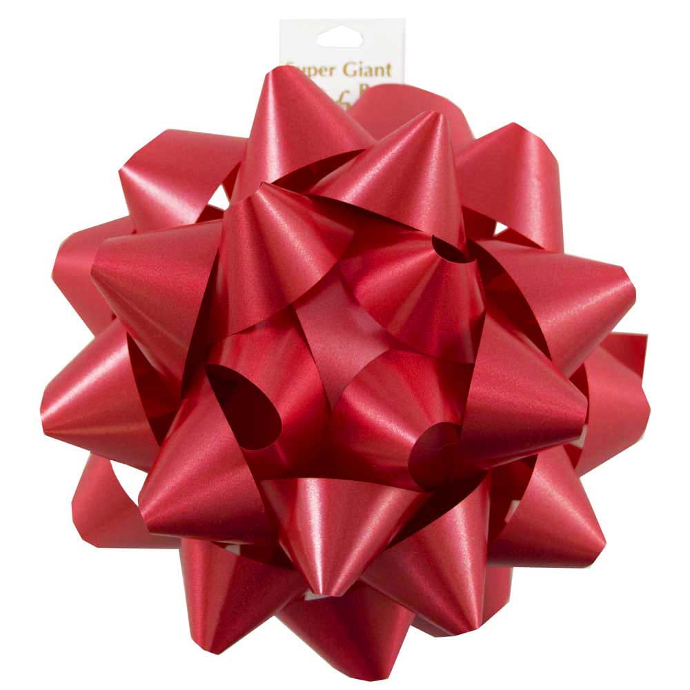 JAM Paper Gift Bows, Extra Large, 8 Diameter, Red, Sold Individually