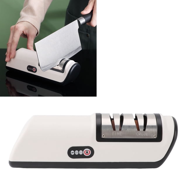 Afilador De Cuchillos De Cocina, Antideslizante Profesional Afilador De Cuchillos Eléctrico Fácil Almacenamiento Recargable 2 Niveles Multifuncional 5W Para El Hogar