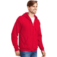 thumbnail image 5 of Hanes Men's EcoSmart Full-Zip Fleece Hoodie -WD18 ComfortSoft Hooded Sweatshirt (Deep Red, XL), 5 of 6