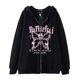 thumbnail image 2 of Estilo oscuro hip hop gótico Harajuku Y2K mariposa estampado de letras cremallera Sudadera con capucha Harajuku chaqueta sudadera, 2 of 4