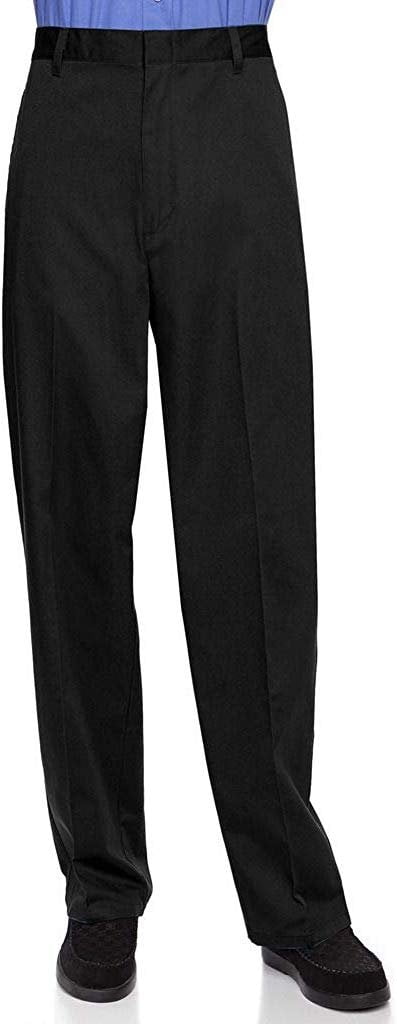 Half Elastic Flat Front Men's Slacks Big Sizes Available - Walmart.com