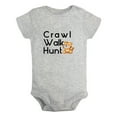 thumbnail image 2 of iDzn Crawl Walk Hunt Funny Rompers For Babies, Newborn Baby Unisex Bodysuits, Infant Jumpsuits, Toddler 0-24 Months Kids One-Piece Oufits, 2 of 5