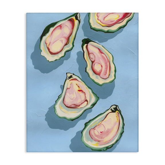 Stupell Industries Summer Beach Oysters Animals & Insects Painting Gallery Wrapped Canvas Art Print Wall Art, 16 x 20