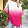 thumbnail image 4 of GERsome Womens Plus Size Short Sleeve T Shirts Summer Loose Fit V Neck Tee Shirt, Sizes S-5XL, 4 of 7