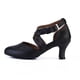 thumbnail image 5 of XIHAHA-zapatos de baile latino para mujer y niña, calzado de salón de Tango, cómodo, con tira, suela suave, color negro, para verano, 5 of 5