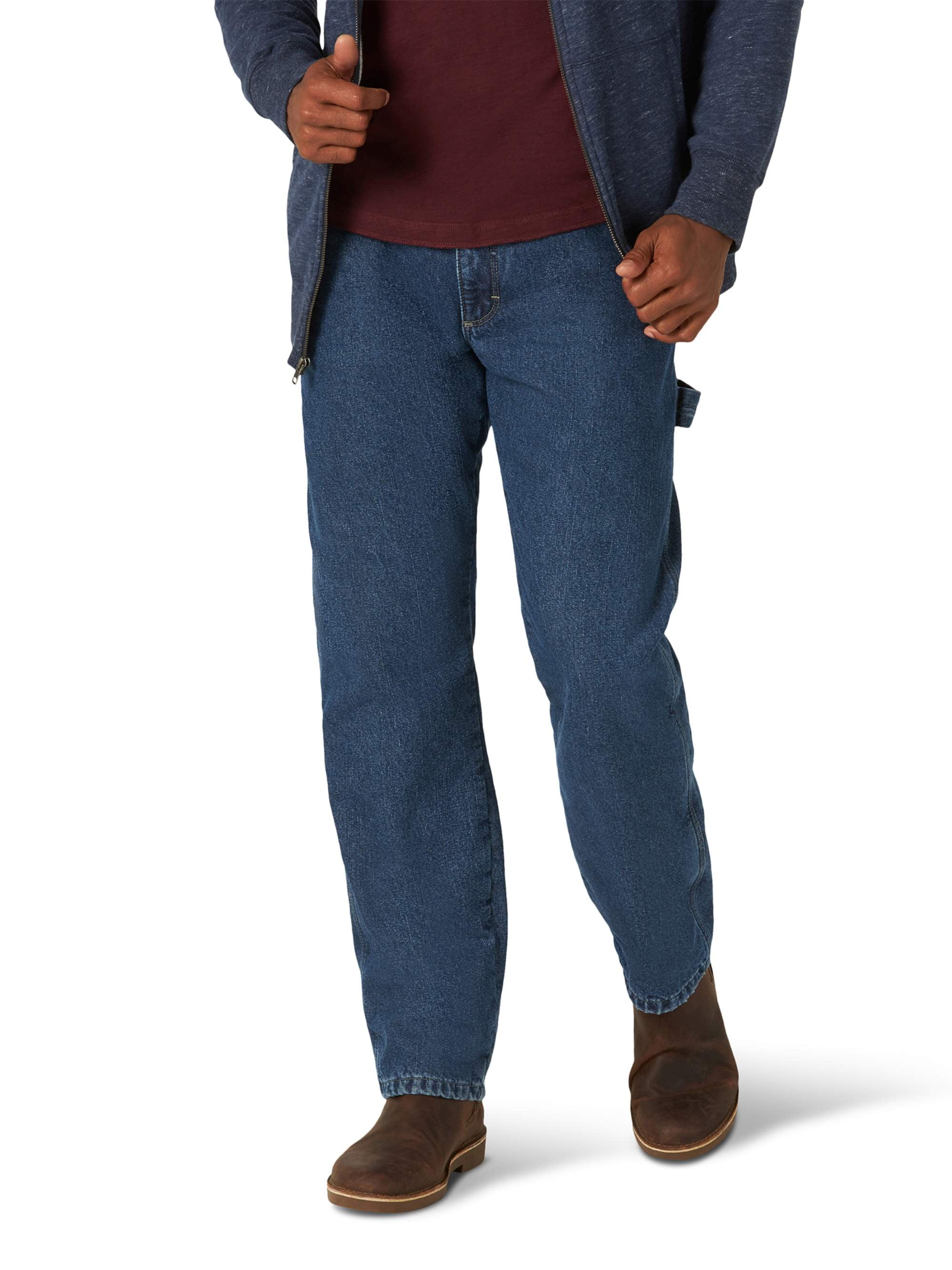 wrangler mens flannel lined jeans