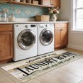 thumbnail image 3 of Findosom 2'x6' Farmhouse Laundry Rug Floor Mat,Non Slip Laundry Room Runner Rug with Rubber Backing Washable Indoor Floor Area Rug for Kitchen Laundry Bathroom Hallway Entryway,Brown, 3 of 6