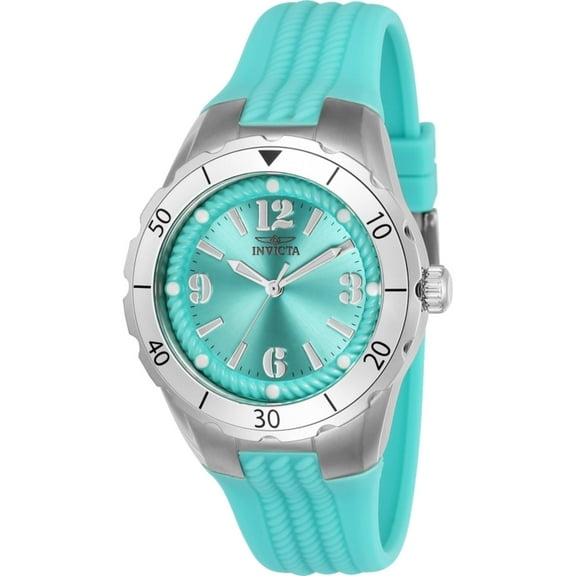Invicta 24124 Women's Angel Blue Dial Silicone Strap Quartz Watch